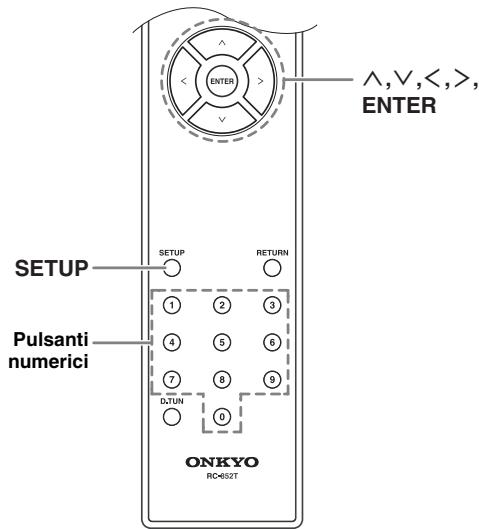 ONKYO T-4030 - Entro 8 secondi utilizzare i pulsanti numerici per insere la frequenza della stazione radio. - 2