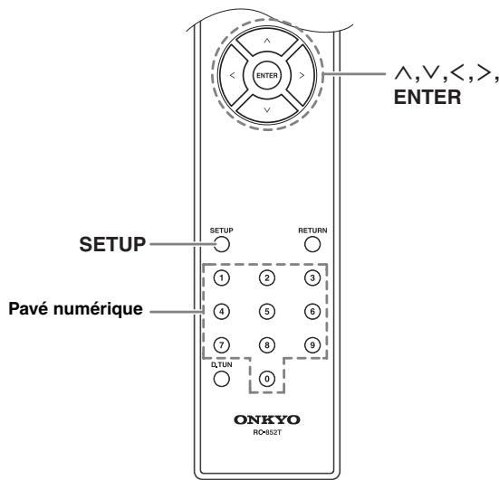ONKYO T-4030 - Dans les 8 secondes, entrez la fréquence de la station à l'aide du pavé numérique. - 2