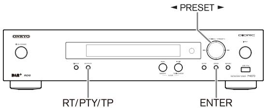 ONKYO T-4070 - Ricerca delle stazioni per tipo (PTY) - 1