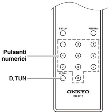 ONKYO T-4070 - Sintonizzazione sulle stazioni attraverso la frequenza - 1