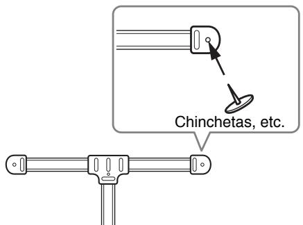 ONKYO T-4070 - Utilice chinchetas o algo similar para fazer la antenna FM en la posicion. - 1