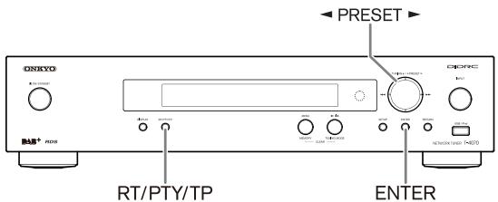 ONKYO T-4070 - Búsqueada de emisoras por tipo (PTY) - 1
