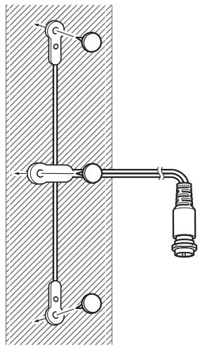 ONKYO T-4070 - Utilisez des punaises ou des objets similaires pour maintainir l'antenne DAB dans la bonne position. - 1
