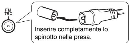 ONKYO T-4070 - Inserire l'antenna FM come molto nell'illustrazione. - 1