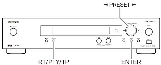 ONKYO T-4070 - Recherche de stations par type (PTY) - 1