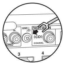 ONKYO TX-L50 - Collegamento di un giradischi - 1
