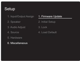 ONKYO TX-L50 - Uppdatera firmware via natverk - 2