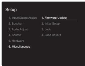 ONKYO TX-L50 - Actualización del firmware a工程技术 de la red - 2