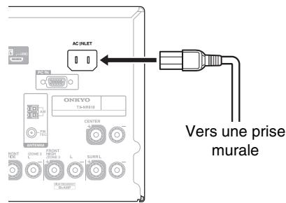 ONKYO TX-NR818 - Branchement du cordon d'alimentation - 1