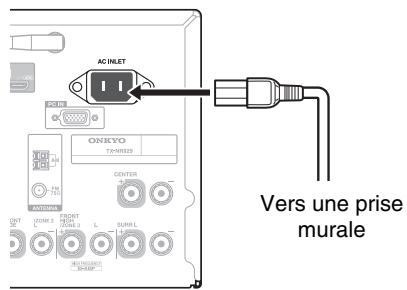 ONKYO TX-NR929 - Branchement du cordon d'alimentation - 1