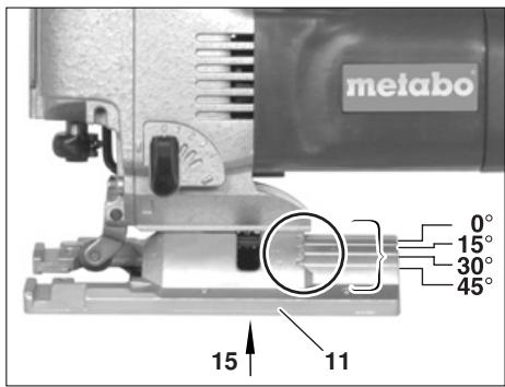 metabo 0° 15° 30° 45° 15 11