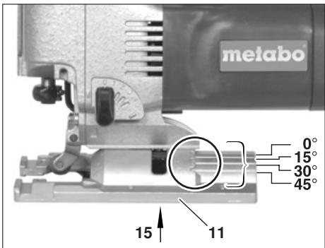 metabo 0° 15° 30° 45° 15 11