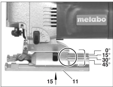 metabo 0° 15° 30° 45° 15 11