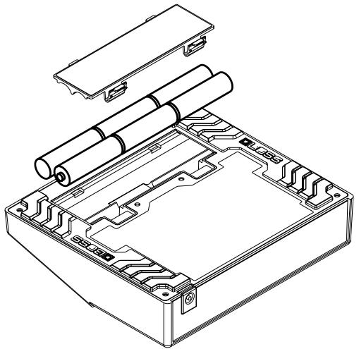 BOSS OD-20 - Insertion des piles - 1