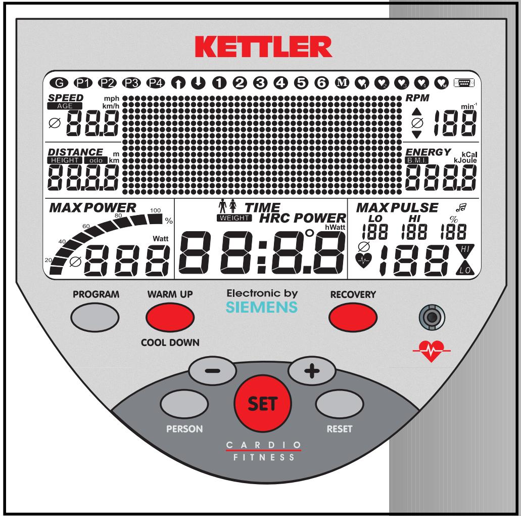 KETTLER ERGOMETER MX1 - instructions d'entrainment - 1