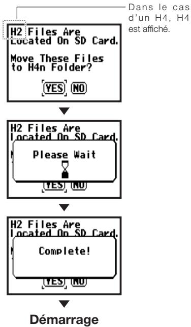 ZOOM H4N - Sélectionnez MOVE FILES puis  et pressez. - 1