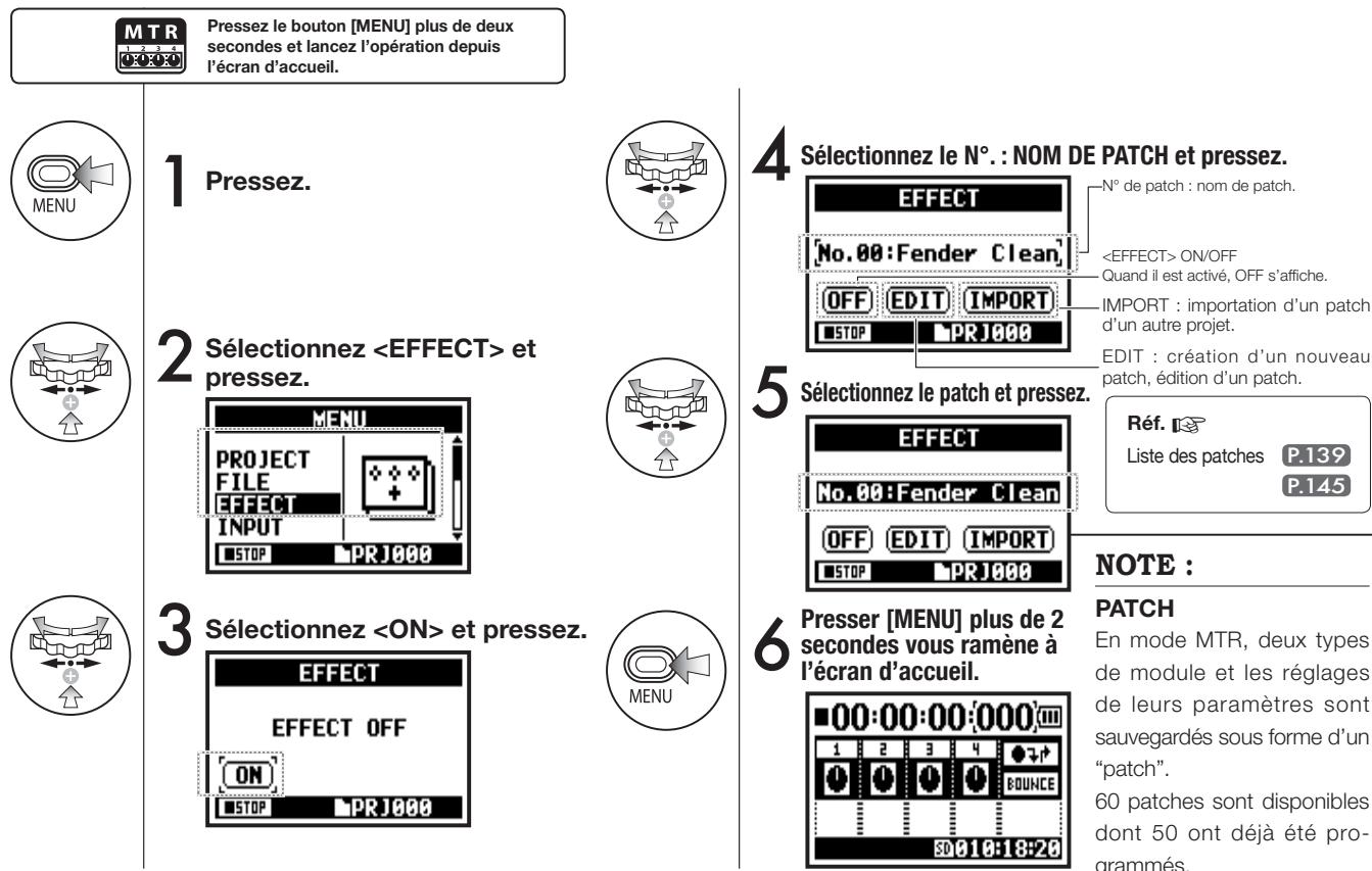 ZOOM H4N - À propos de l'entrée et de la sortie de l'effet - 5