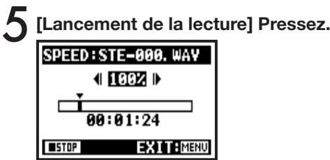 ZOOM H4N - Réglez la vitesse de lecture. - 2