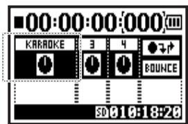 ZOOM H4N - Sélectionnez l'icone de menu piste et pressez. - 1