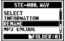 ZOOM H4NSP - 5-07 Édition-sortie : Changement de nom de fichier - 2