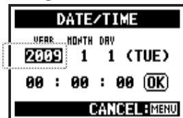 ZOOM H4NSP - 5-2 Réglage de la date et de l'heure - 11