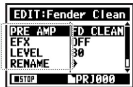 ZOOM H4NSP - Sélectionnez le paramètre à changer et pressez. - 1