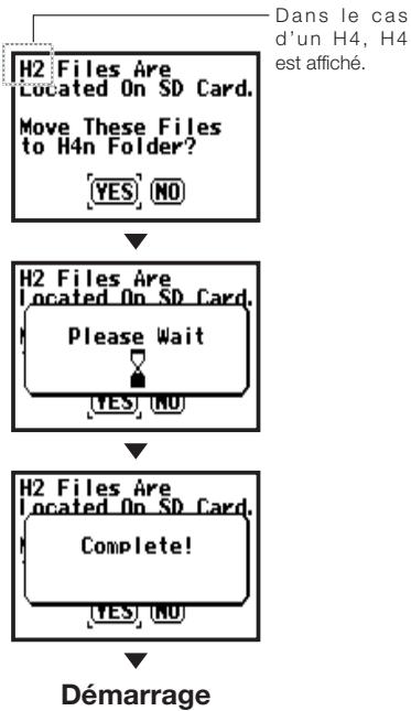 ZOOM H4NSP - Sélectionnez MOVE FILES puis  et pressez. - 1
