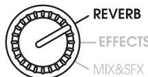 ZOOM RFX1100 - - Banque REVERB sélectionnée avec le/selecteur BANK - 1