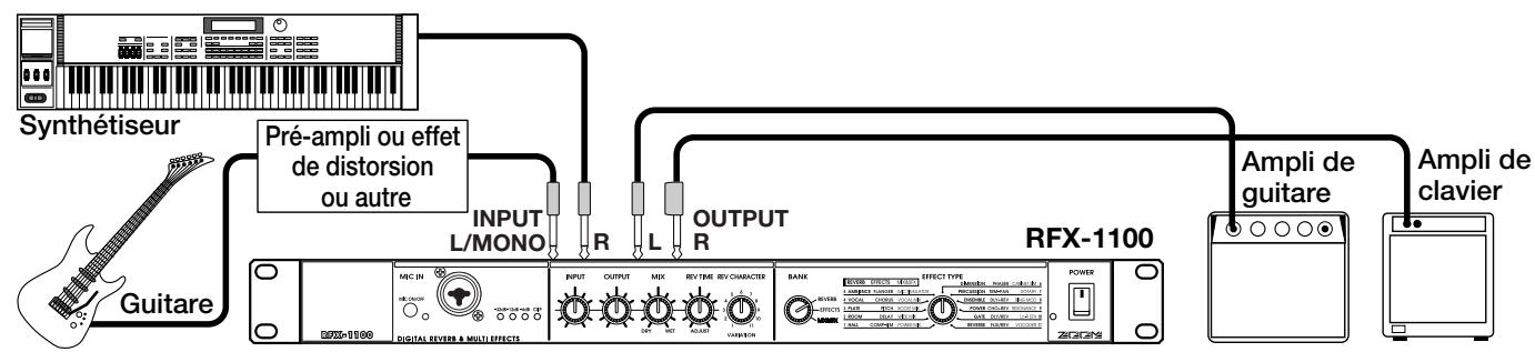ZOOM RFX1100 - Utilisation de deux effets en parallèle - 1