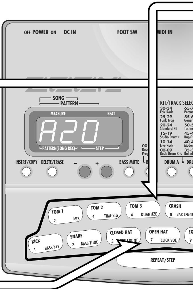 ZOOM RT123 - Drücken Sie auf ein Pad. - 1