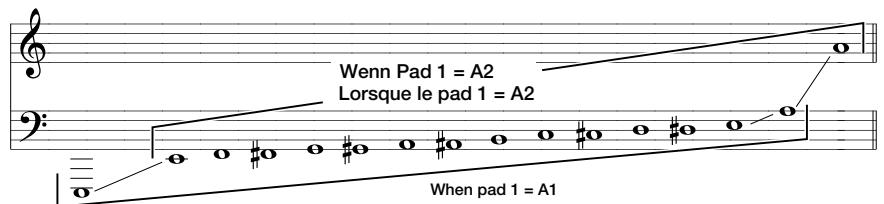 ZOOM RT123 - - Transposer les notes des pads 2~13 individuellement - 1