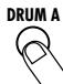 ZOOM RT123 - Drücken Sie einen der Taster [DRUM A], [DRUM B] oder [BASS], um die Spur zu wahlen, und halten Sie den Taster gedrückt. - 2