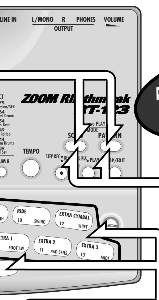 ZOOM RT123 - Drücken Sie mehrere Pads gleichzeitig. - 1