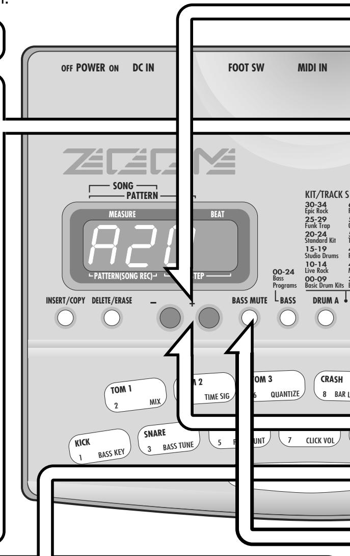 ZOOM RT123 - Drucken Sie den [PATTERN]-Taster. - 2