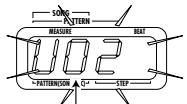 ZOOM RT123 - Verwenden Sie die [VALUE +/-]-Taster, um ein User-Pattern (U01 - U99) als Kopier-Ziel zu wahren. - 2