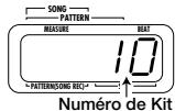ZOOM RT123 - Appuyez sur un des boutons [DRUM A], [DRUM B] ou [BASS] pour Sélectionner la piste et maintenez le bouton enforcé. - 4
