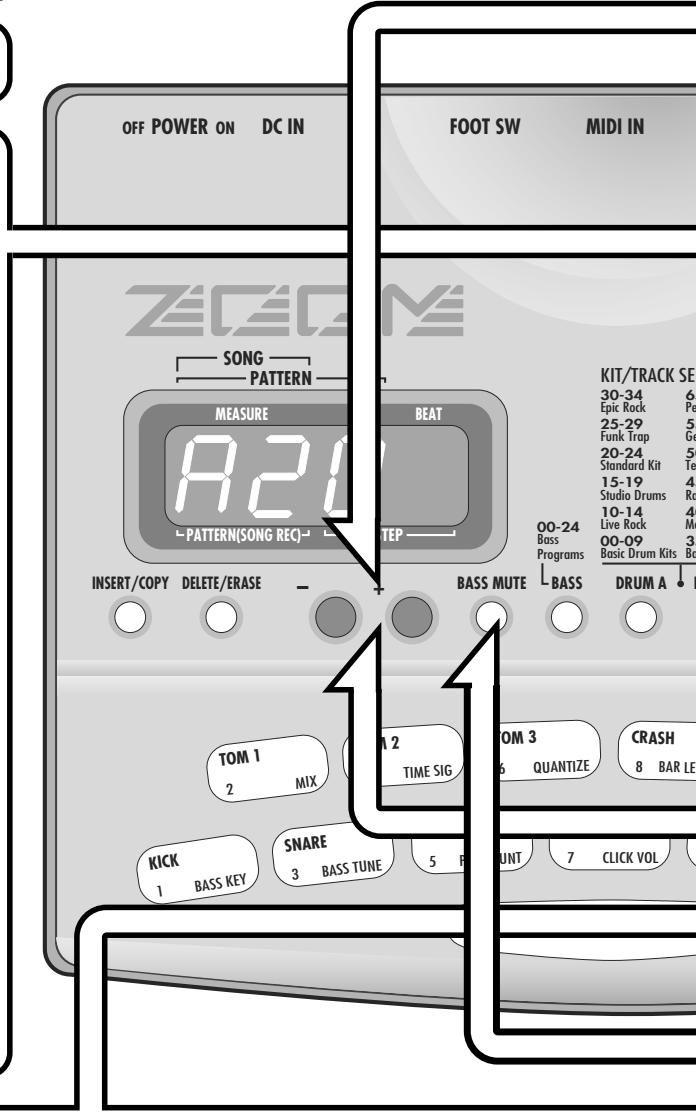ZOOM RT123 - Appuyez sur le bouton [PATTERN]. - 2
