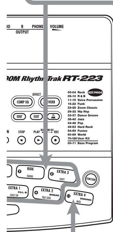 ZOOM RT223 - Pressez les pads 1 - 9, [+] , [x]. - 1