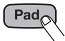 ZOOM RT223 - Pressez le pad dont vous désirez changer les réglages. - 1