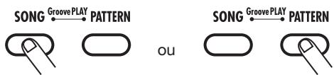 ZOOM RT223 - Pour quitter le mode de lecture Groove, pressez la touche [SONG] ou la touche [PATTERN]. - 1
