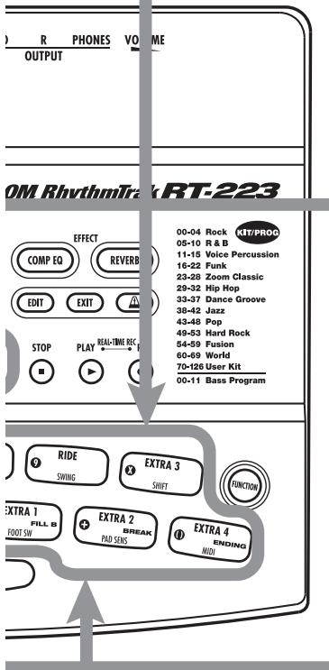 ZOOM RT223 - Pressez plusieurs pads en même temps. - 1