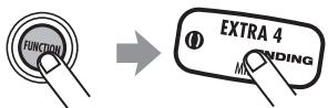 ZOOM RT223 - Pressez la touche [FUNCTION] puis le pad [] (MIDI). - 1