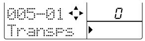 ZOOM RT323 - Utilisez la molette [VALUE] pour changer la valeur de transposition pour la troisième mesure. - 4