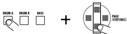 ZOOM RT323 - Pour changer le son (batterie/programme de basse), maintenez la touche sélectionnée à l' étape 2 enforcée et utilisez les touches [▲]/[▼] ou la molette [VALUE]. - 1