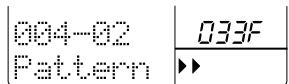 ZOOM RT323 - Utilise la molette [VALUE] pour selectionner le motif à entrer. - 1
