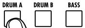 ZOOM RT323 - Appuyez sur une des touches [DRUM A]/[DRUM B]/[BASS]. - 1