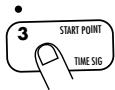 ZOOM ST224 - Um den Startpunkt zu setzen, drücken Sie Pad 3 (START POINT). - 1