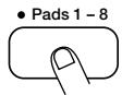 ZOOM ST224 - Wahlen Sie den einzustellenenden Parameter unter Verwendung der Pads 1 - 8. - 1