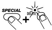 ZOOM ST224 - Maintenez la touche [SPECIAL] enfoncée et appuyez sur la touche [DELETE]. - 1