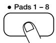 ZOOM ST224 - Sélectionnéz le paramètre à régler avec les pads 1 - 8. - 1
